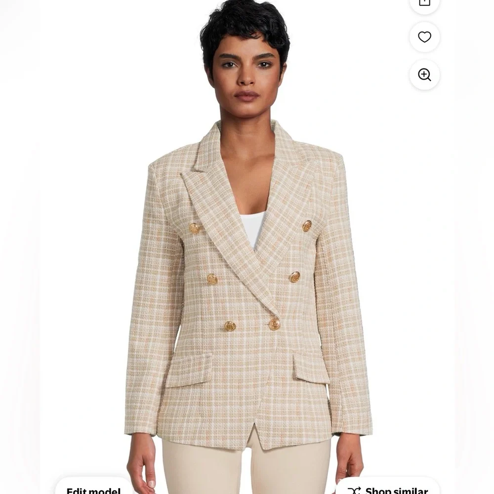 Attitude Unknown Women’s Blazer, Size XL NEW With Tags (Tan) - Picture 2 of 10